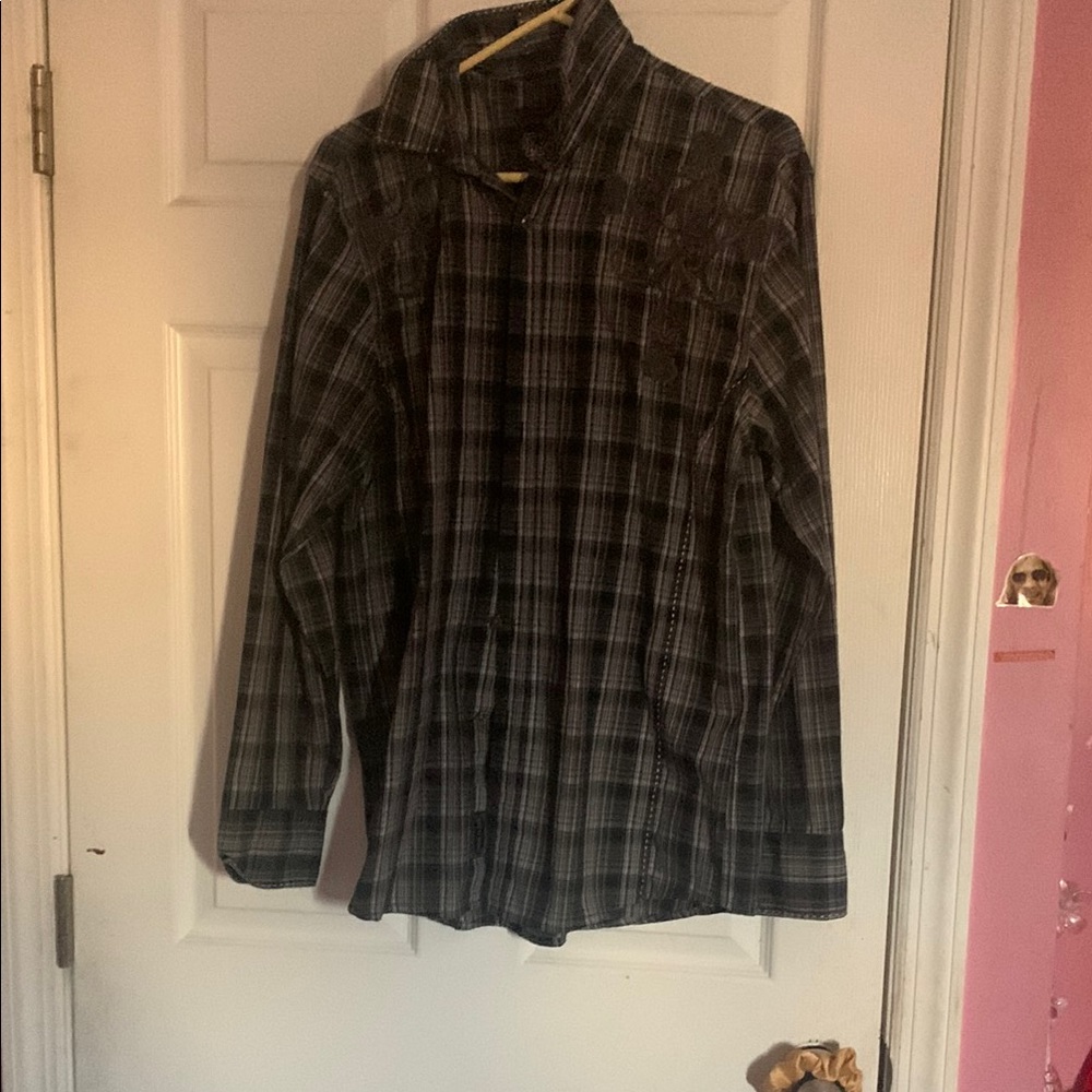 ROAR - Plaid Y2K Button-Up Shirt